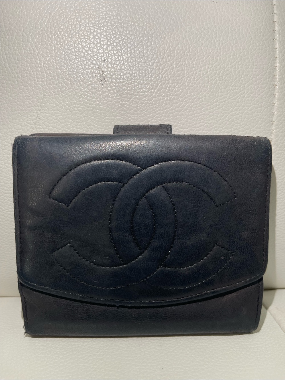 Authentic CHANEL Timeless CC Logo Lambskin Leather Wallet